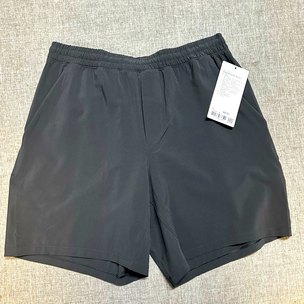 Lululemon Pace Breaker Short 7”, Black, Sz L, NWT